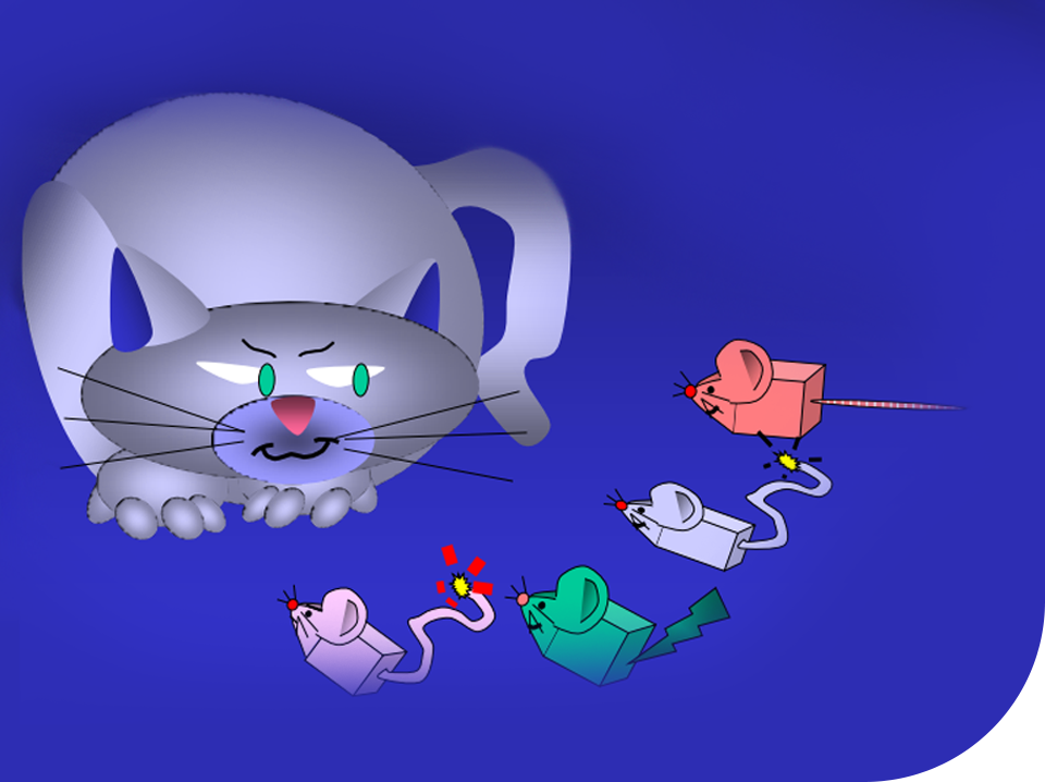 image of cat and mouse